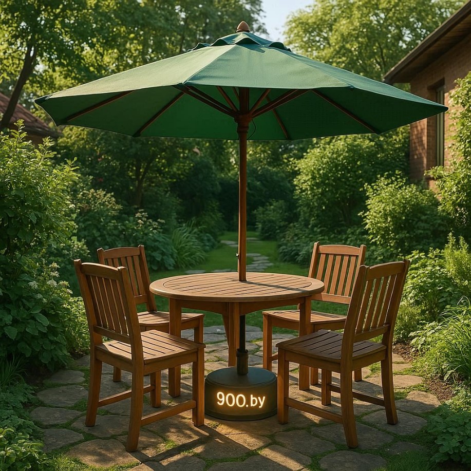 Зонт для дачи под солнцем на участке